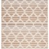 Teppich Outdoor Patio Creme Grau Gitter