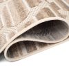 Teppich Outdoor Patio Creme Grau Gitter