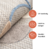 Teppich Outdoor Patio Creme Grau Gitter